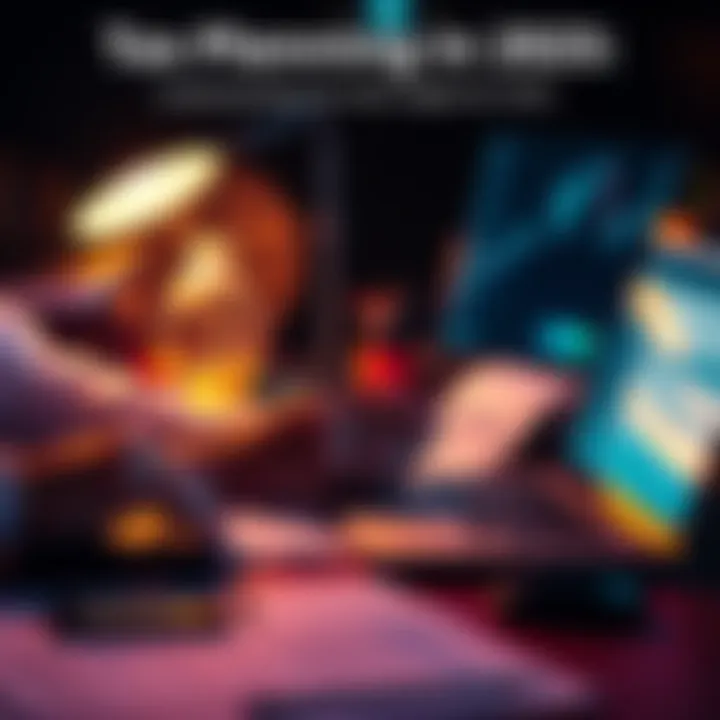 Tax Planning in 2025 A person reviewing tax documents and financial plans with a calculator and a laptop on a desk.