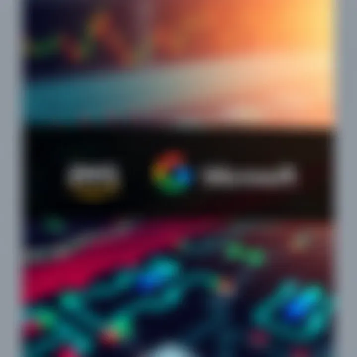 Tech Companies Embracing Theta Network Logos of AWS, Google, and Microsoft with a background representing decentralized technology and streaming services