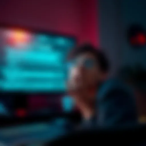 A shocked person looking at a computer screen displaying new terms of service