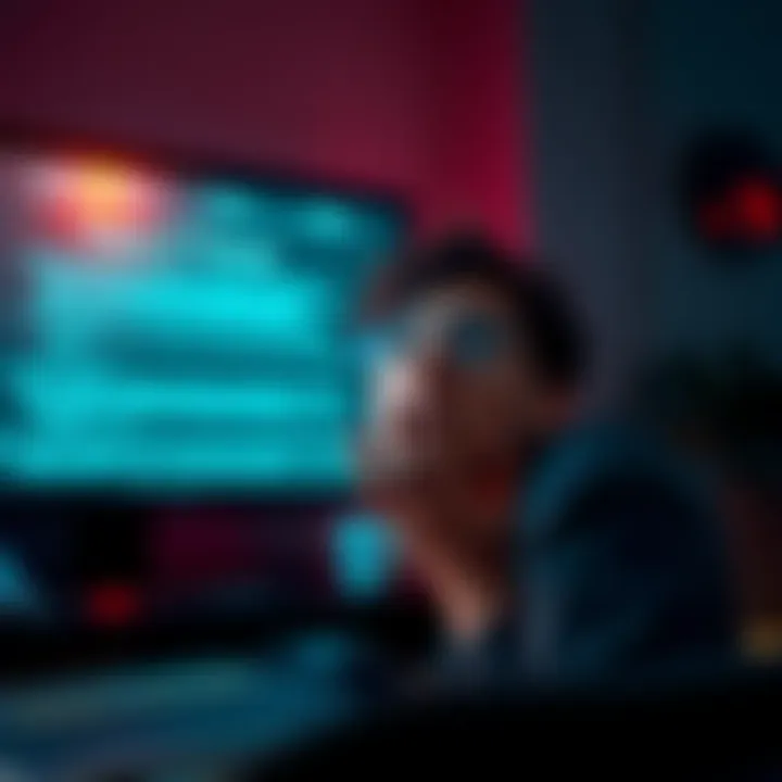 A shocked person looking at a computer screen displaying new terms of service