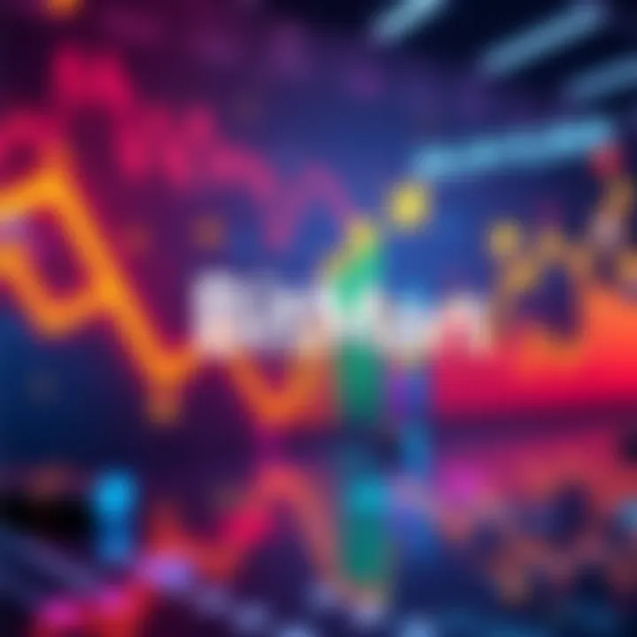 A graphic showing popular cryptocurrencies searched on BitMart with trending arrows and prices