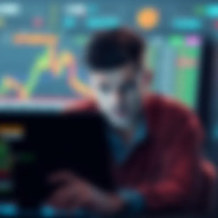 A frustrated trader looking at their screen showing a drop in Ethereum value after Binance liquidated a long position