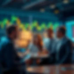 People engaging in a discussion about trading strategies and technical analysis