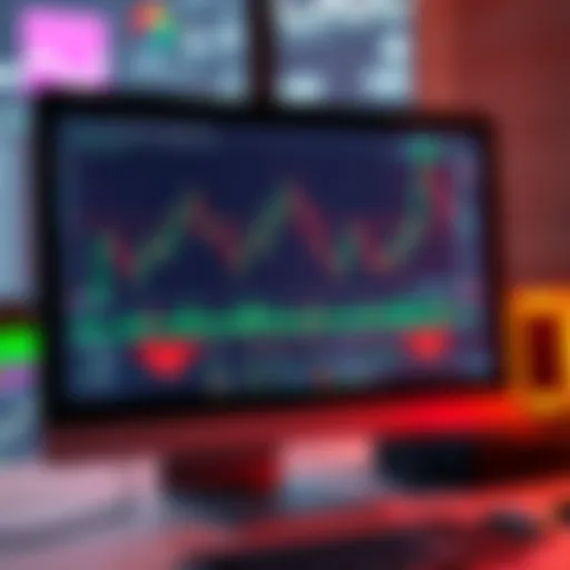 A computer screen displaying a trading bot interface with graphs and numbers related to cryptocurrencies.