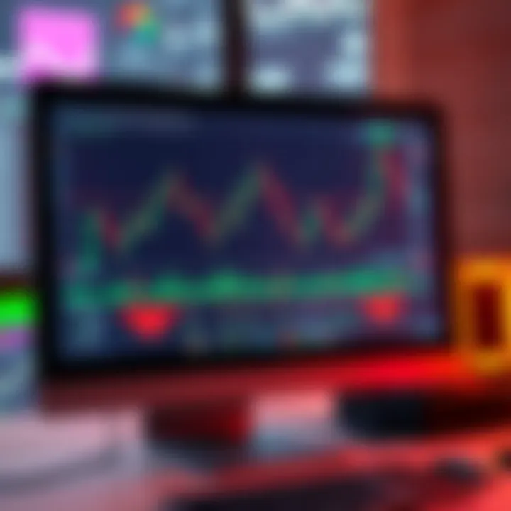 A computer screen displaying a trading bot interface with graphs and numbers related to cryptocurrencies.