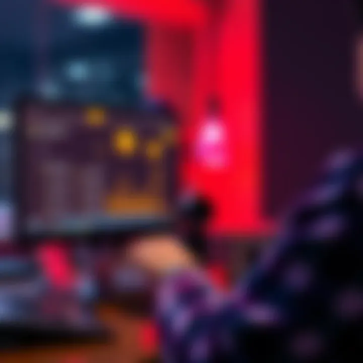A person using a computer to transfer assets from Loopring to a MetaMask wallet, with cryptocurrency icons visible on the screen.