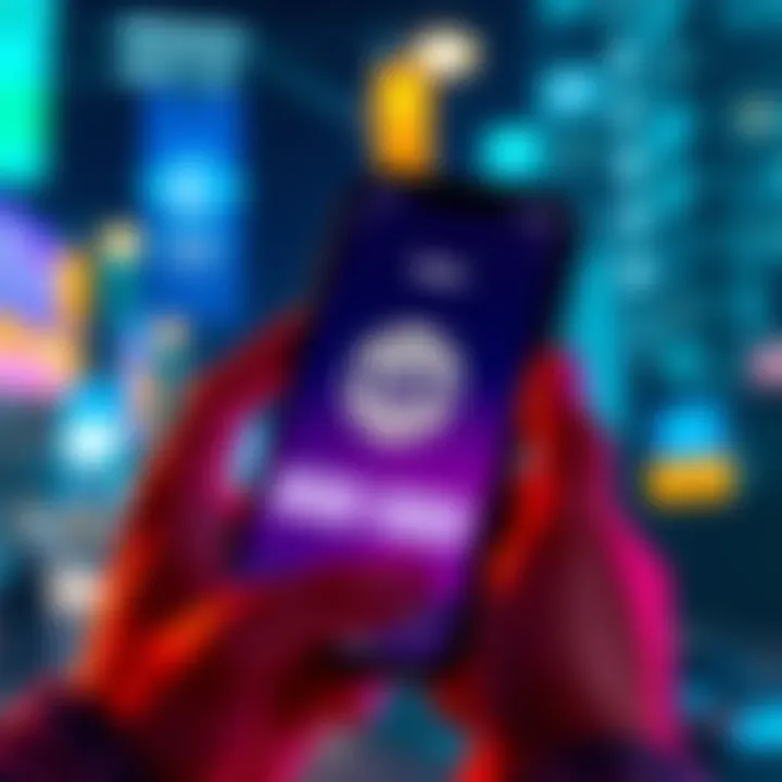 A person using a smartphone to transfer Taiko cryptocurrency from their Loopring Smart Wallet, showing a clear interface on the screen.