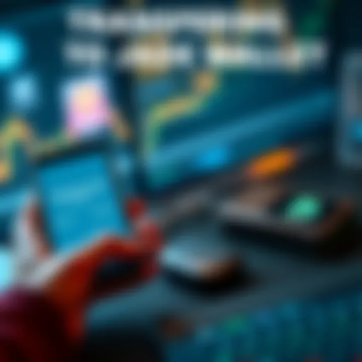 A person showing a smartphone screen with Blockstream Green and a Jade hardware wallet on a table, illustrating the Bitcoin transfer process