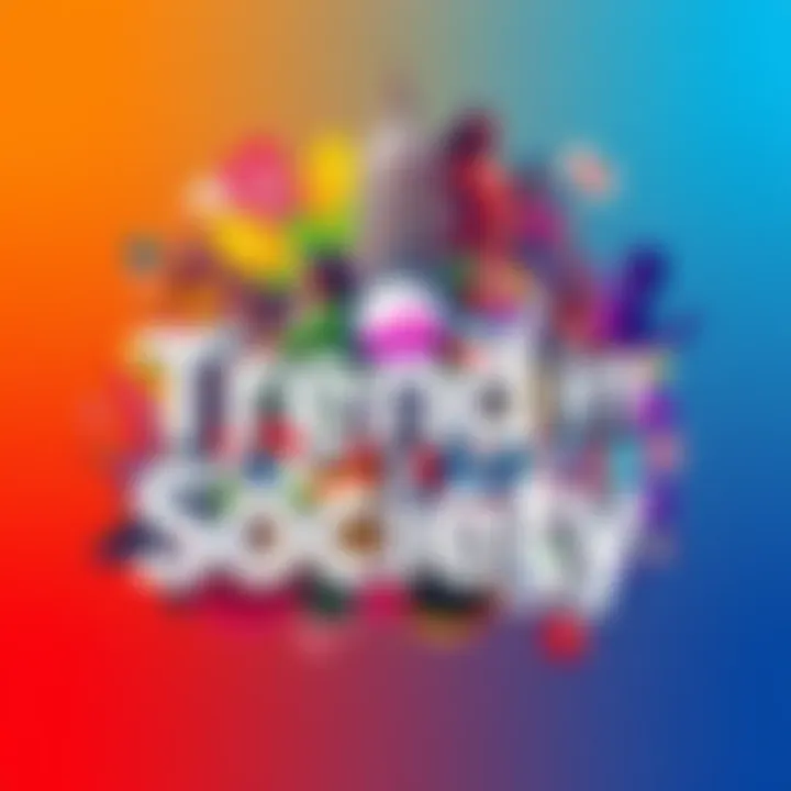A collage of various popular movements and trends, showcasing their impact on society with icons representing sustainability, technology, and social justice.