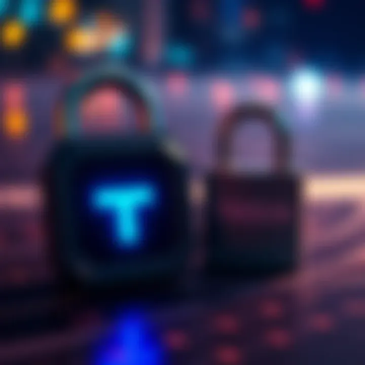Trezor logo placed next to a padlock and a question mark, symbolizing data privacy concerns