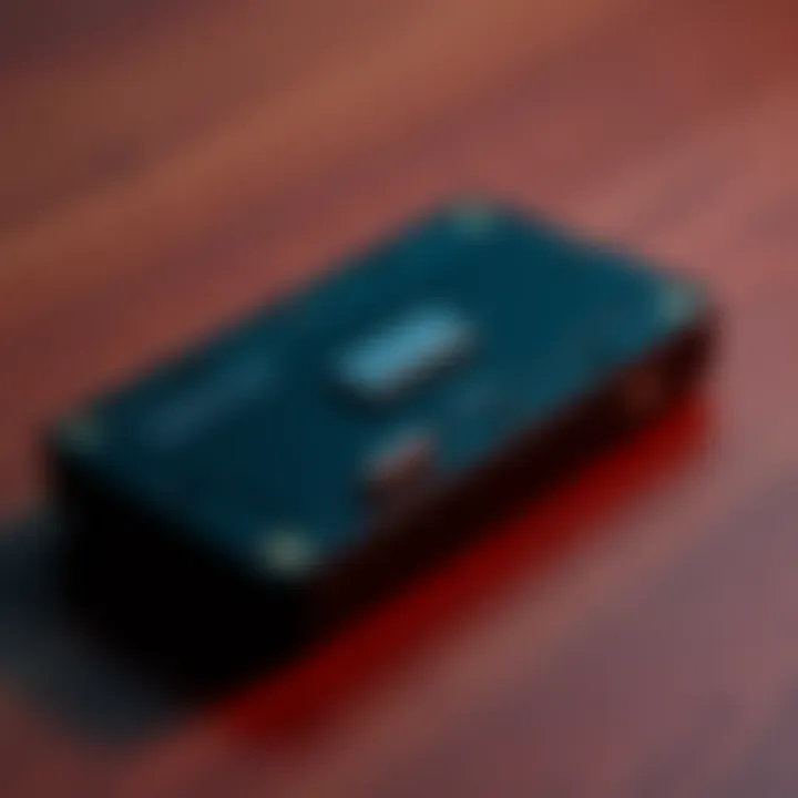 A close-up view of the Trezor Model One hardware wallet alongside a Ledger Nano S.