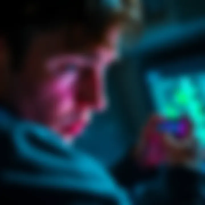 A person looks concerned while checking their Trezor device, focusing on the 9th word of the recovery seed.