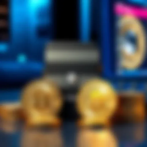 A Trezor Safe 5 hardware wallet displayed next to SOL cryptocurrency coins, symbolizing secure crypto purchasing.