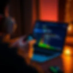 A person holding a Trezor Safe 7 device with a laptop open next to them, showing user feedback on the screen.