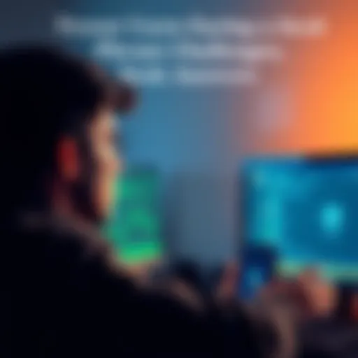 Individual looking at a computer screen while holding a Trezor wallet, showing concern over their seed phrase issue