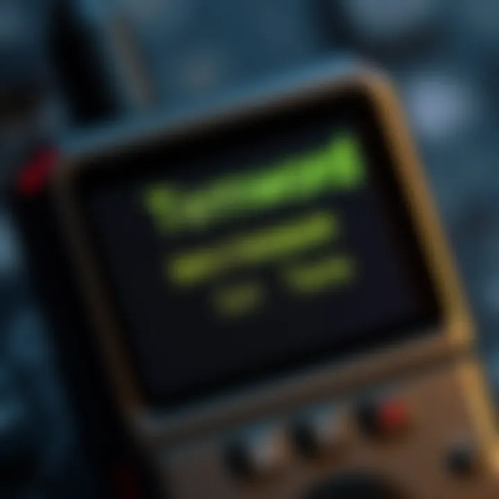 A close-up of a Trezor device displaying seed words, highlighting a discrepancy with one term appearing differently after a firmware update.