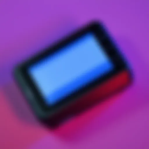 A close-up of a Trezor TS5 device showing a blank screen, indicating issues during setup.