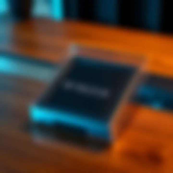 A Trezor hardware wallet in its original sealed packaging, placed on a wooden table, symbolizing security and authenticity in purchases