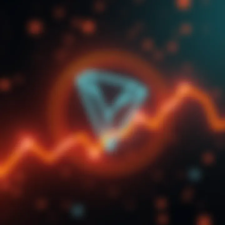 A visual representation of the TRON logo with voting icons and decreasing graph lines, symbolizing the cut in TRX block rewards and voting incentives.
