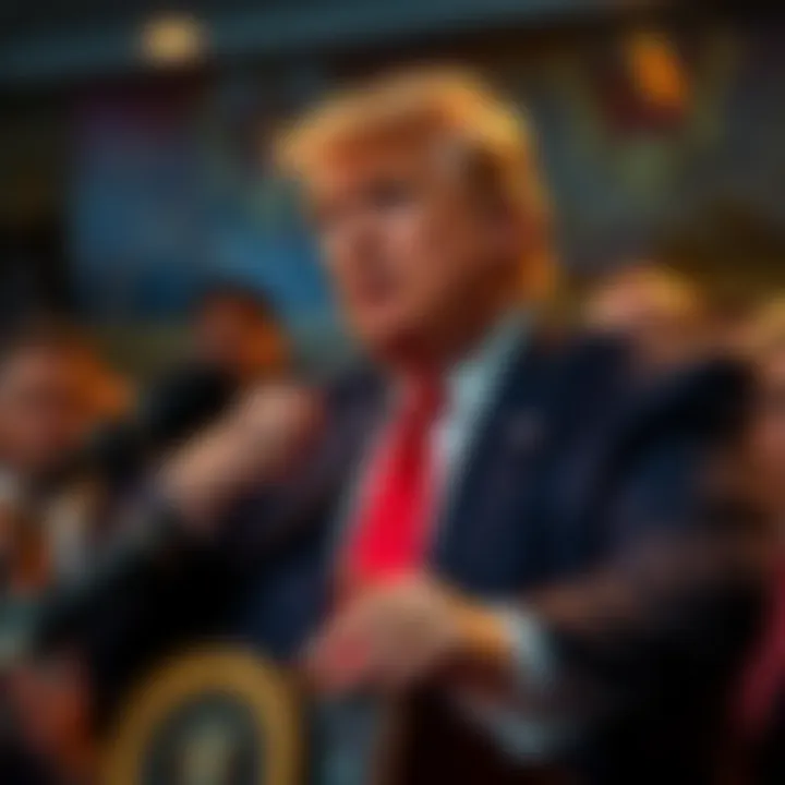 President Trump addressing the media about the controversial pardon of CZ at a press conference