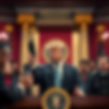 President Trump granting a pardon to Binance founder Zhao in a press conference setting