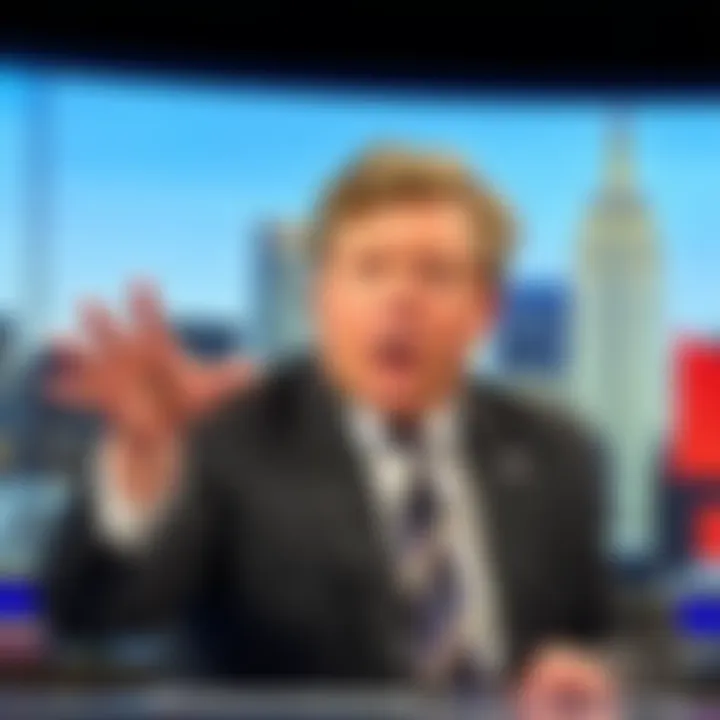 Tucker Carlson speaking against Bitcoin Tucker Carlson gesturing while discussing Bitcoin and CIA claims on a news program