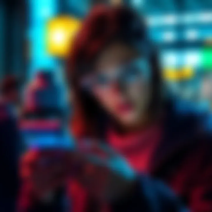 Unauthorized Revolut Transactions A person looking concerned while checking their phone showing Uber Eats transaction alerts.