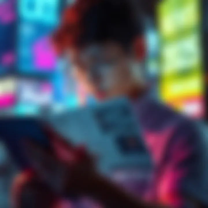 A person reading a news article on a digital device, highlighting current events and insights for 2025