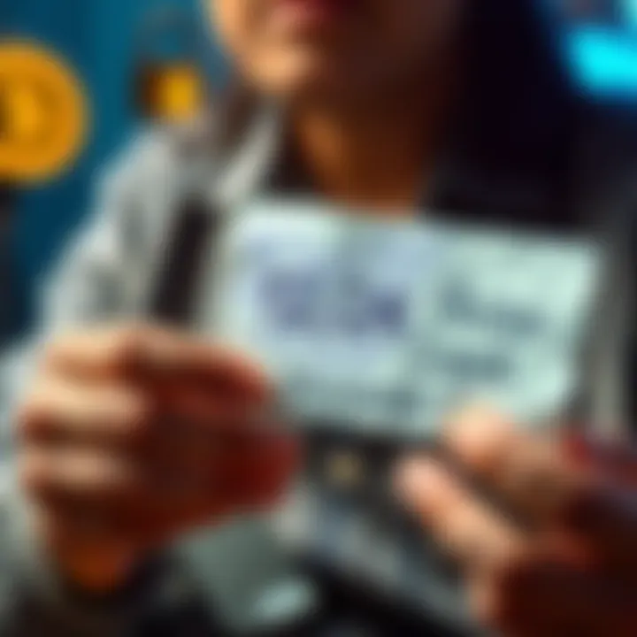 Understanding the Phrase Seed A person discussing cryptocurrency security, showing a digital wallet and a note with a phrase seed written on it.