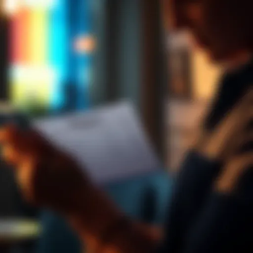 A person reviewing their bank statement highlighting transaction fees