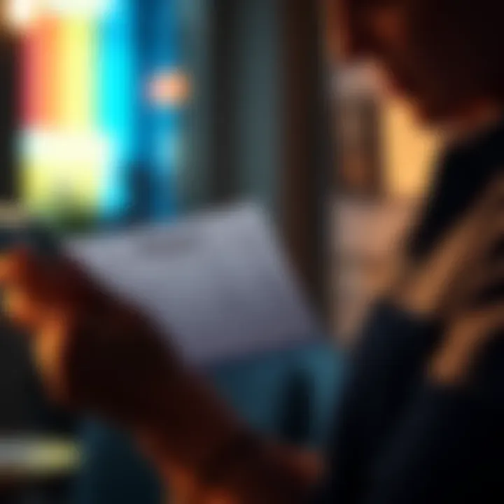 A person reviewing their bank statement highlighting transaction fees
