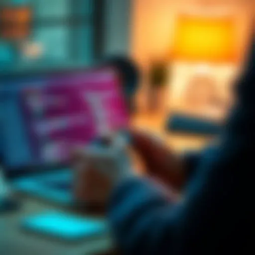 A person updating a Sensecap M1 device on a laptop with software interface visible