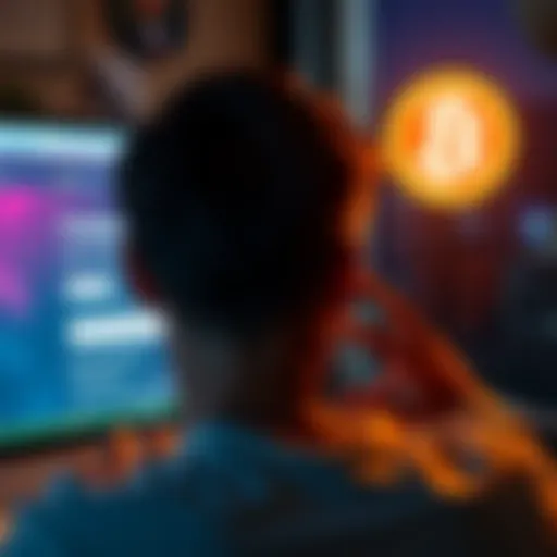 A person looking frustrated at a computer screen displaying the Kraken website while trying to deposit money for Bitcoin.