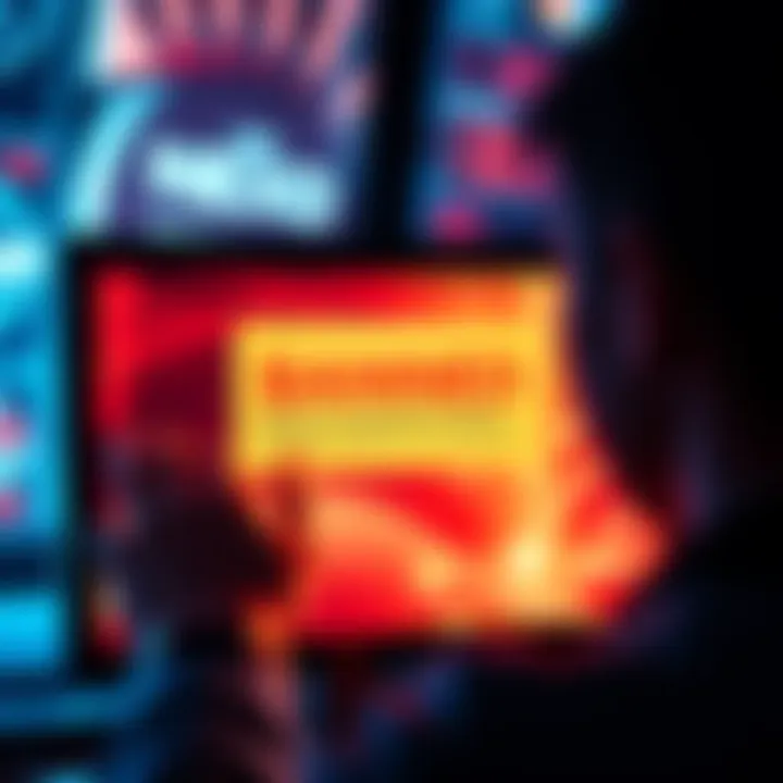 A person looking at a screen displaying a warning message about a ban from Nexo after sending crypto to a casino.