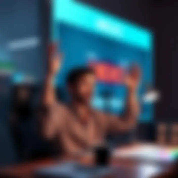 A person sitting at a desk looking frustrated with a computer showing MEXC Exchange, with hands raised in disbelief