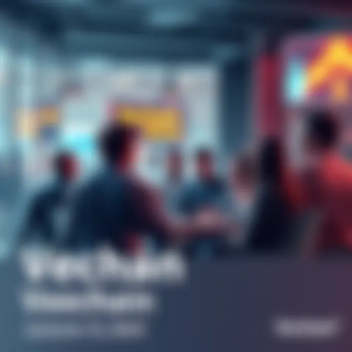 A group of people engaging in a lively discussion about Vechain updates, sharing thoughts and ideas in a friendly setting.