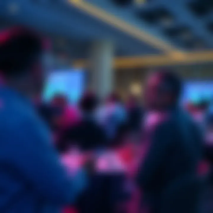 Participants discussing Vechain developments at an event