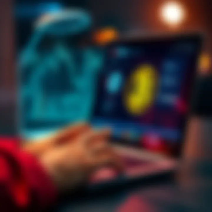A close-up of a person using a laptop to verify their Bitcoin wallet balance on a blockchain explorer, displaying transaction details on the screen.
