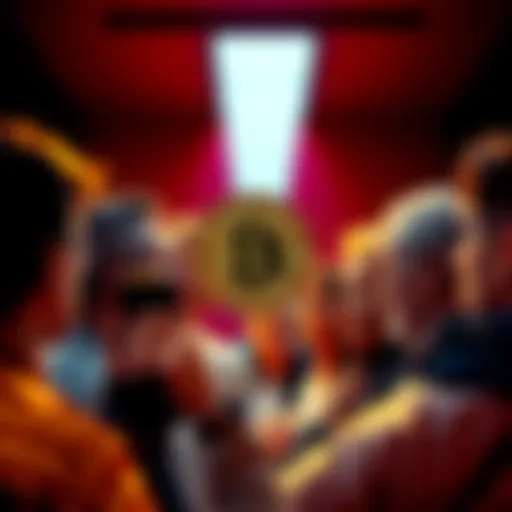 A group of people discussing their opinions on Bitcoin and cryptocurrency investments, with some showing support and others expressing skepticism.