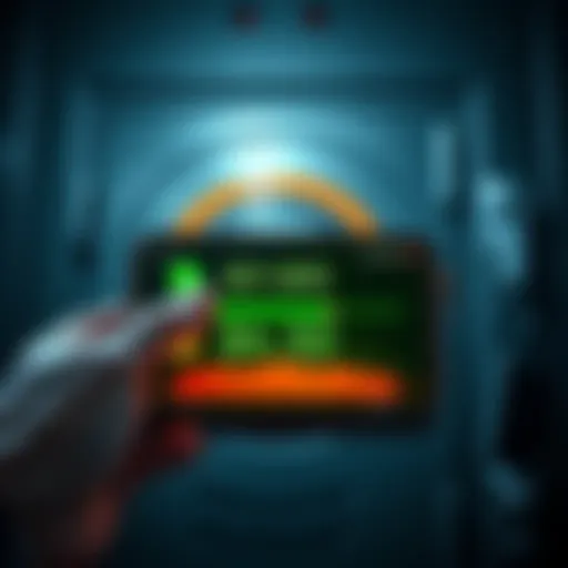 A digital wallet showing an empty balance while a user looks confused, with a safe in the background holding private keys.