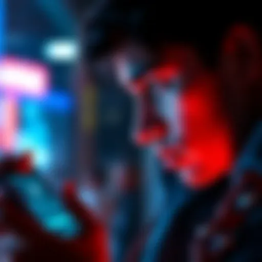 A person looking at a phone with a warning symbol, indicating potential scam risks from unknown wallets