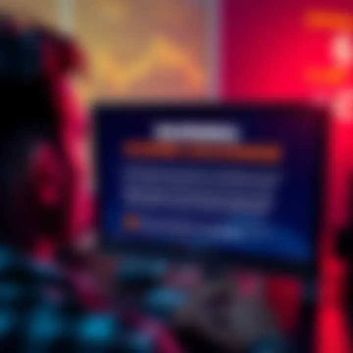 A frustrated person looking at a computer screen displaying a message about account restrictions on Gemini Exchange, representing lost access to cryptocurrency funds.