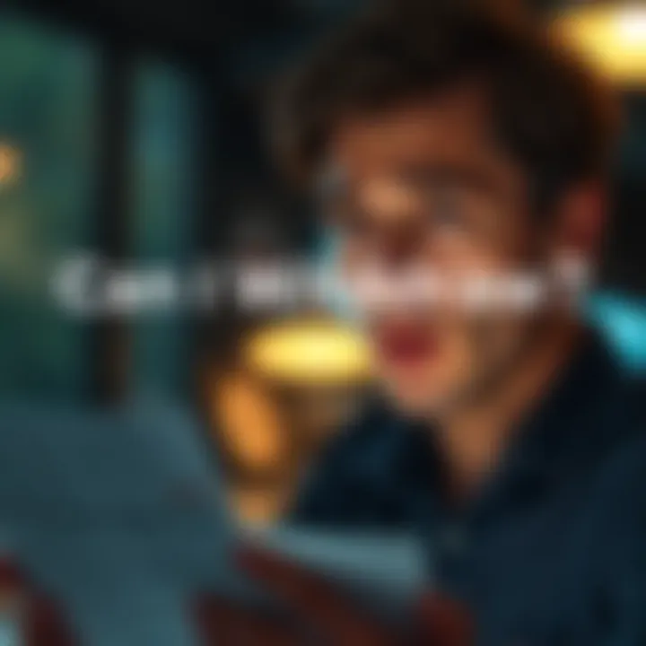 Person thinking about withdrawal A person looking at a document with a concerned expression, contemplating withdrawal options for funds