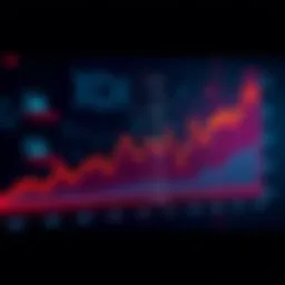 A line chart showing XCH price movements with upward and downward trends over time