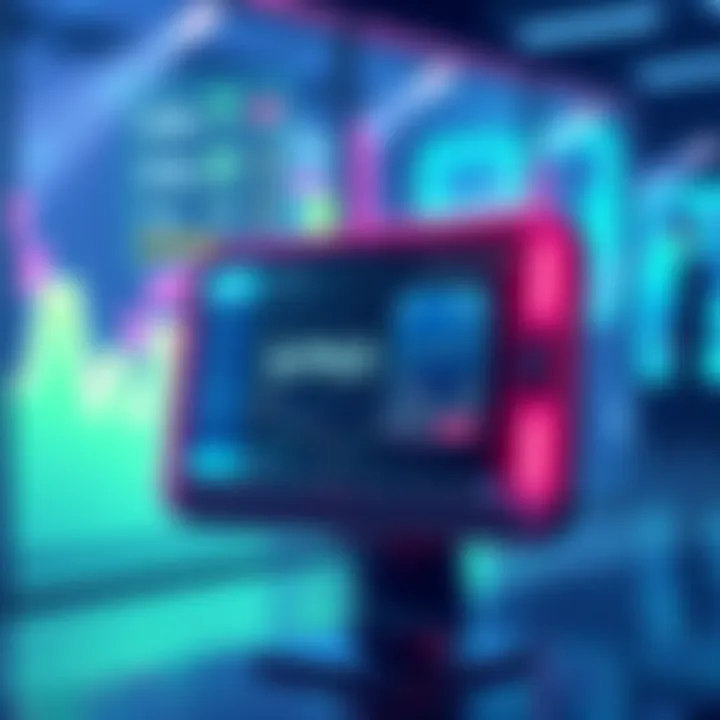 Illustration showing trade and withdrawal features on the XPAD platform with a user interface displayed on a screen