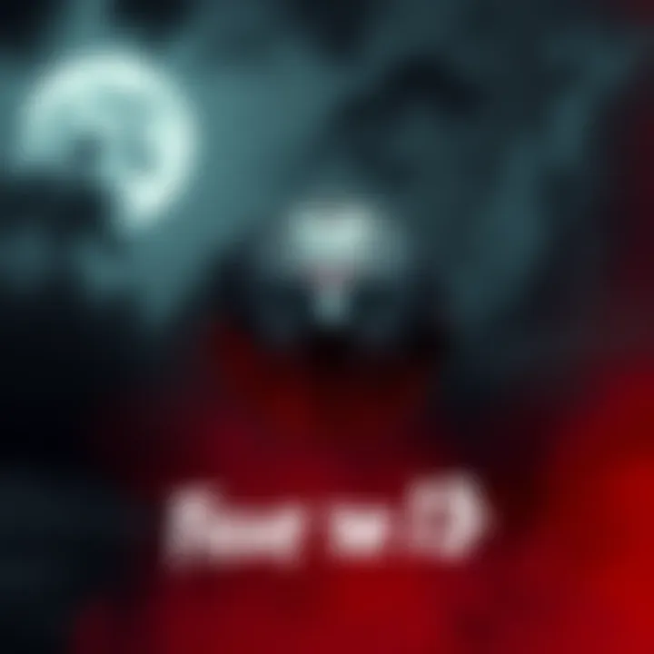 XRP logo surrounded by a spooky Friday the 13th atmosphere with dark clouds and a full moon