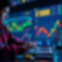 A person considering investment options with XRP hitting $100, looking at charts and stablecoins on a laptop