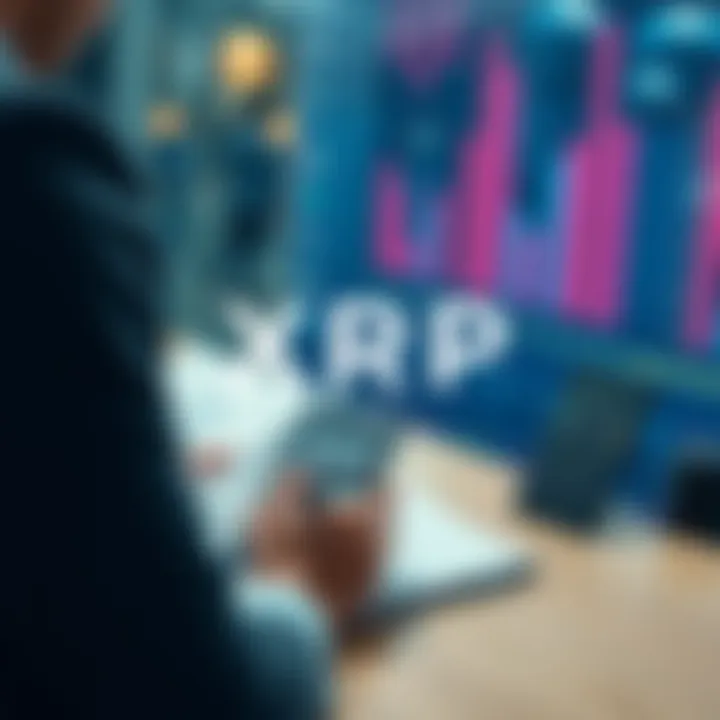 Person planning a strategy for buying XRP tokens daily and weekly, with a notebook and calculator