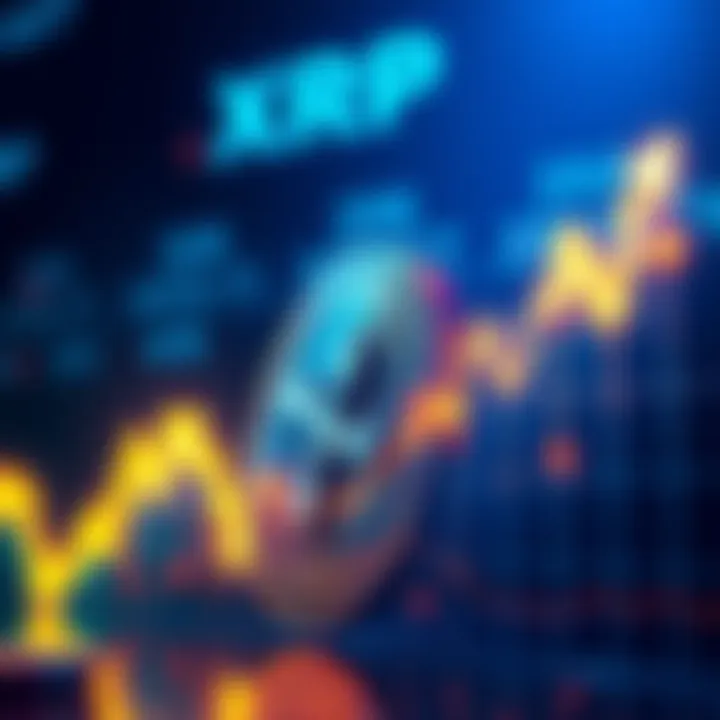 XRP coin symbol on a graph showing upward trend, indicating price increase and potential to surpass USDT.