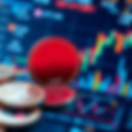 Visual representation of XRP coins alongside a chart showing supply fluctuations and burn-off concerns